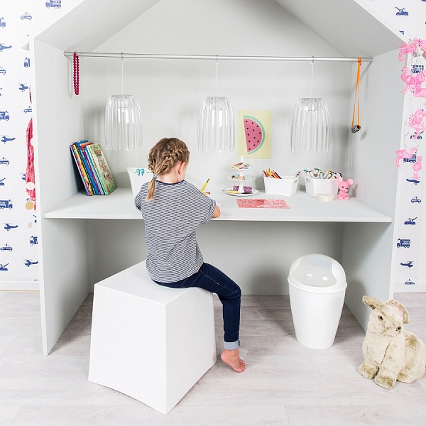 Корзина для мусора с крышкой Del 12 л эвкалиптовая