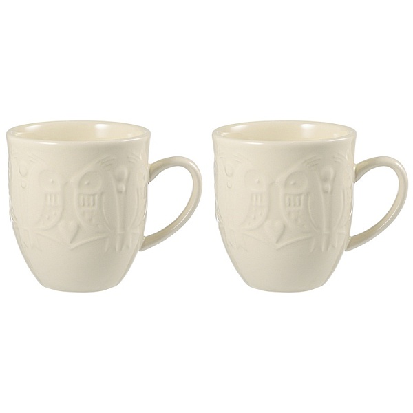 Набор кружек 2шт 500мл Birds of Paradise кремовый