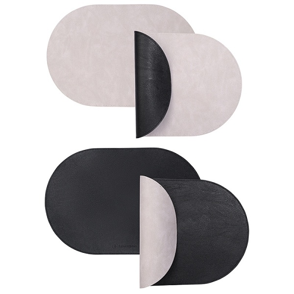 Набор салфеток сервировочных 4шт Pool, 30х45 см, черный светло-серый