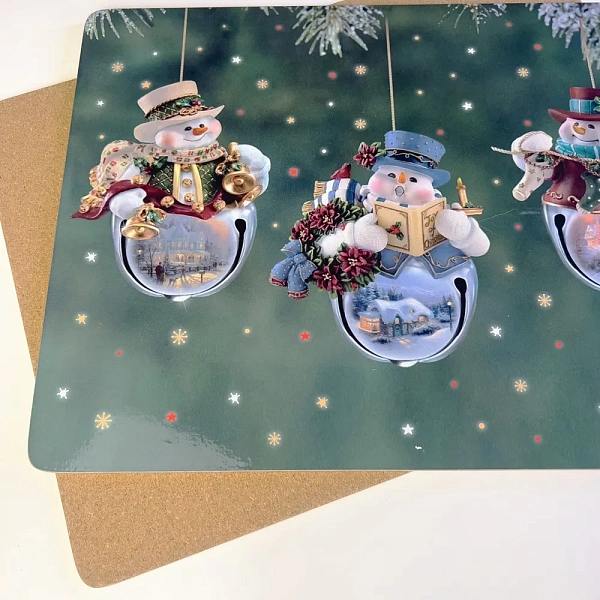 Набор подставок п/горячее 4шт. Новогодние игрушки