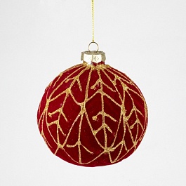 Украшение подвесное Шар 10 см Азалия красный