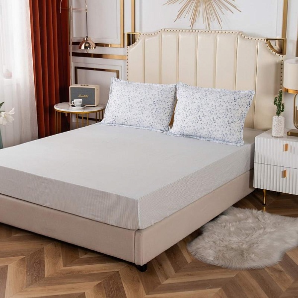 Комплект простыня и наволочки 160 х 200 см Sofi de Marko Майя голубой