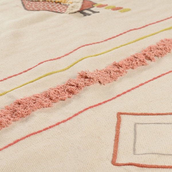 Ковер из хлопка в этническом стиле Птицы Tkano Ethnic 160 х 230 см