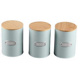 Набор банок для хранения irmel, 1,2 л, голубые, 3 шт.