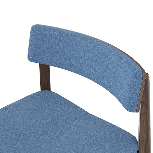 Стул барный aska, рогожка, венге/темно-синий