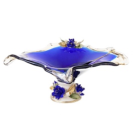 Фруктовница 25 см White Cristal Сапфир