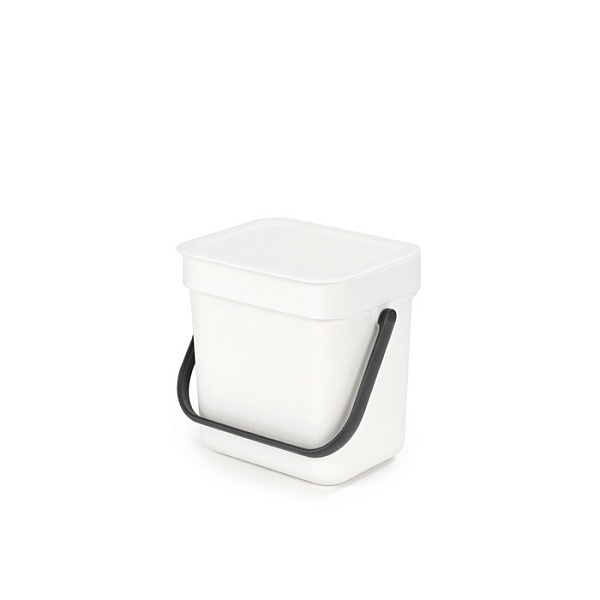 Ведро для мусора 3 л Brabantia Sort&Go белый