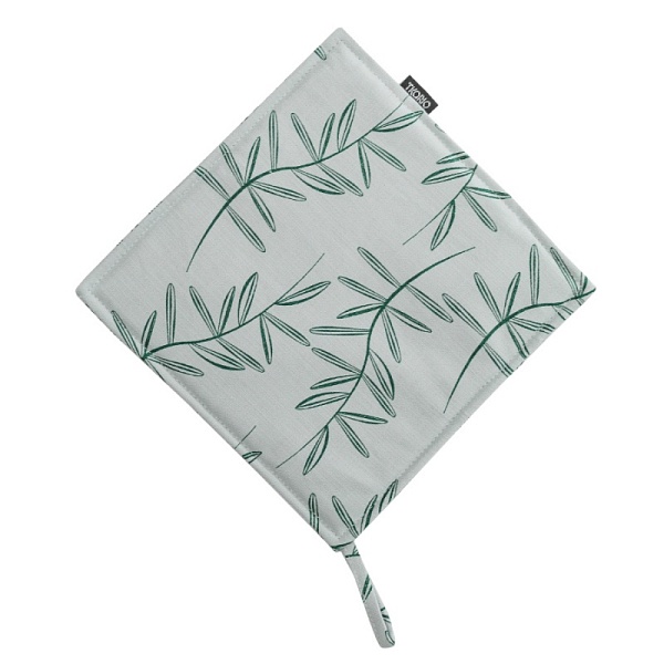 Прихватка из хлопка с графичным принтом Tkano Папоротник 22х22 см