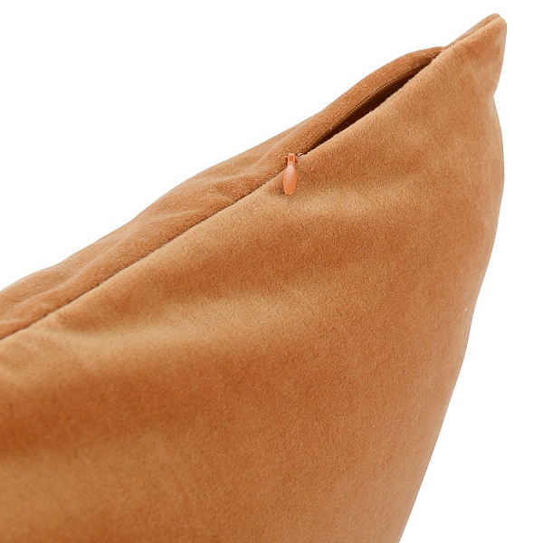 Чехол на подушку из хлопкового бархата 30 х 50 см Tkano Essential коричневый