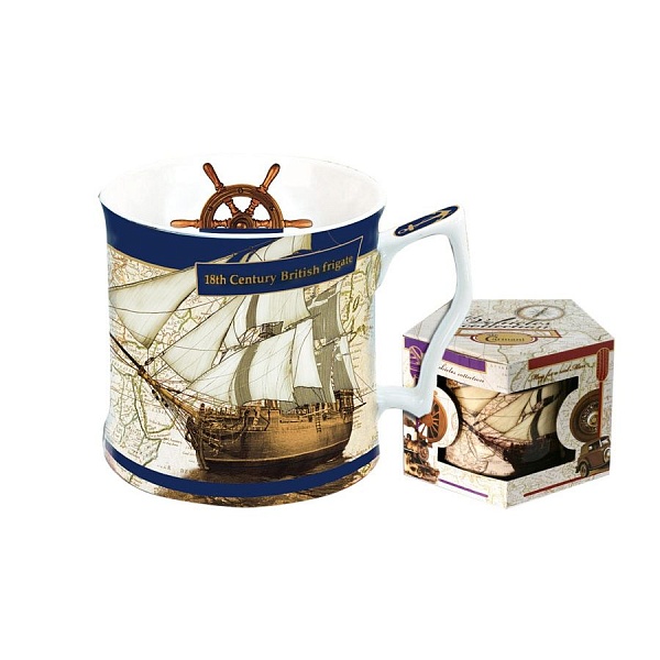 Кружка 0,45 л "Английский фрегат 18 века"