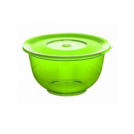 Миска для салата с крышкой 2,0 л, зеленая SUPERLINE