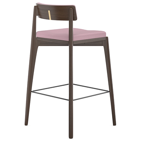 Стул полубарный aska, рогожка, венге/розовый