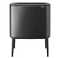 Мусорный бак 3 x 11 л Brabantia Bo Touch Bin тёмно-серый