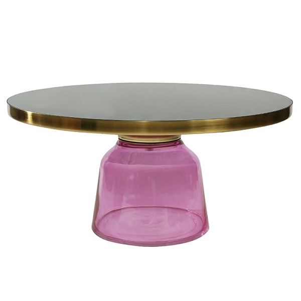 Столик кофейный odd, D75 см, черный/фиолетовый