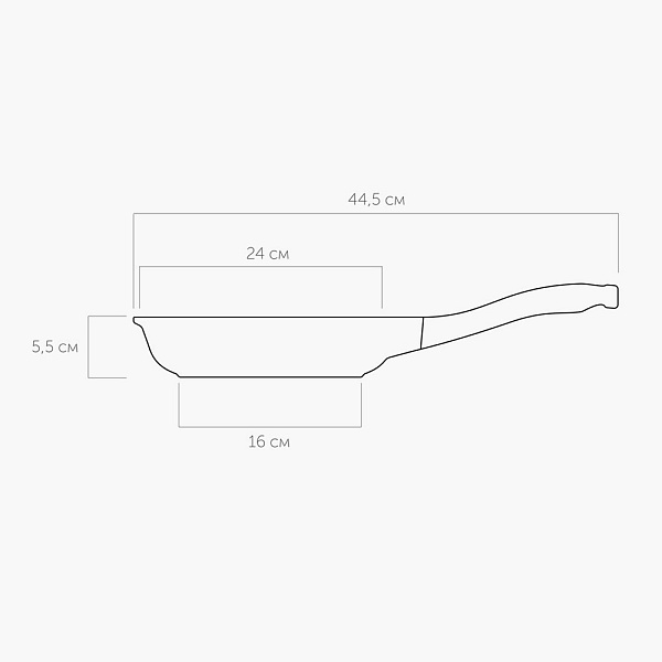Сковорода 24см с антипригарным покрытием MARGARET