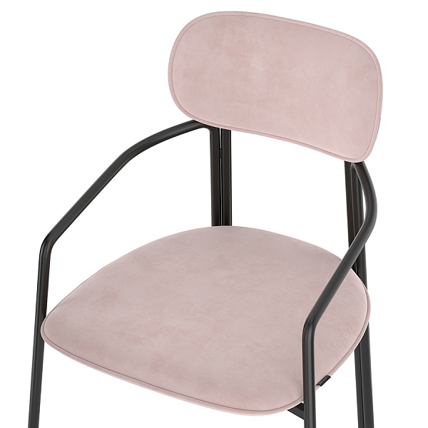 Набор стульев Latitude Ror Round 2 шт чёрный-розовый