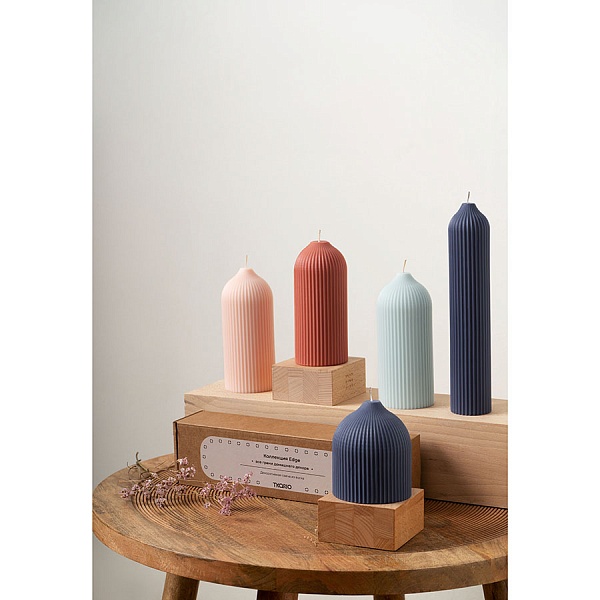 Свеча декоративная 25,5 см Tkano Edge синий