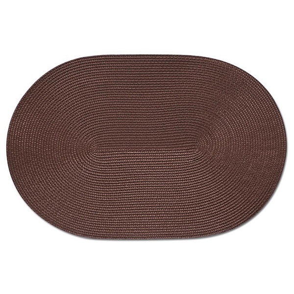 Салфетка плетеная овальная под горячее 46*30 см коричневая