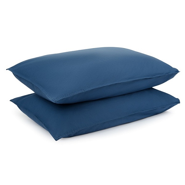 Набор наволочек из органического стираного хлопка 50 х 70 см Tkano Essential 2 шт синий