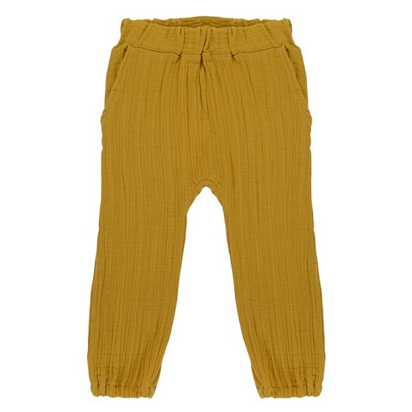 Штаны из хлопкового муслина 18-24 M Tkano Essential горчичный