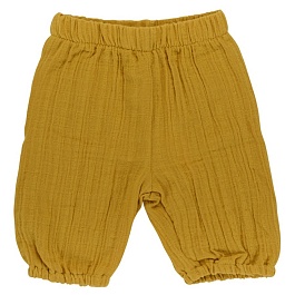 Шорты из хлопкового муслина 3-4 Y Tkano Essential горчичный