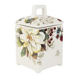 Банка для сыпучих продуктов 15см, 0.5л "Магнолия"