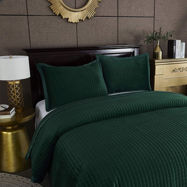 Комплект покрывало и наволочки 240 х 260 см Sofi de Marko Лоретта малахит