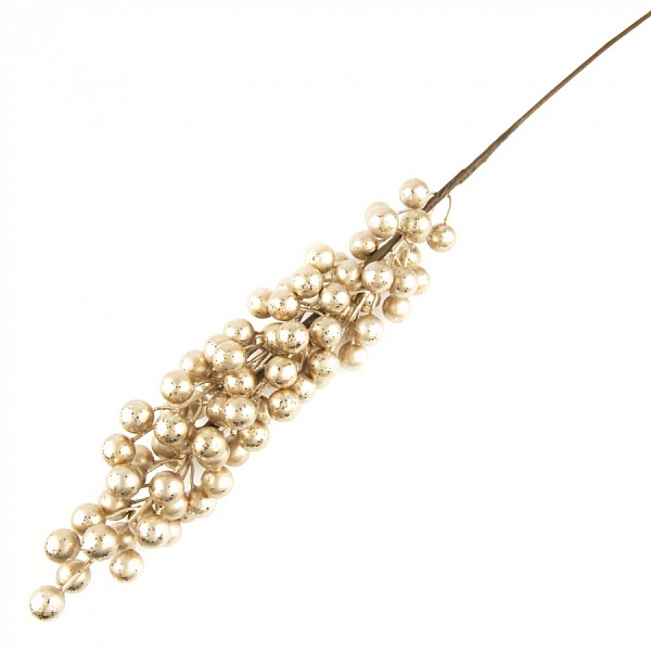 Ветка с ягодами 73 см DecoLine шампань