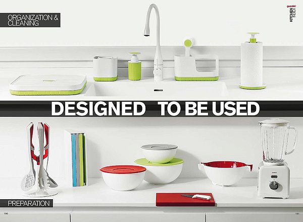 Контейнер 28 см Guzzini зеленая крышка