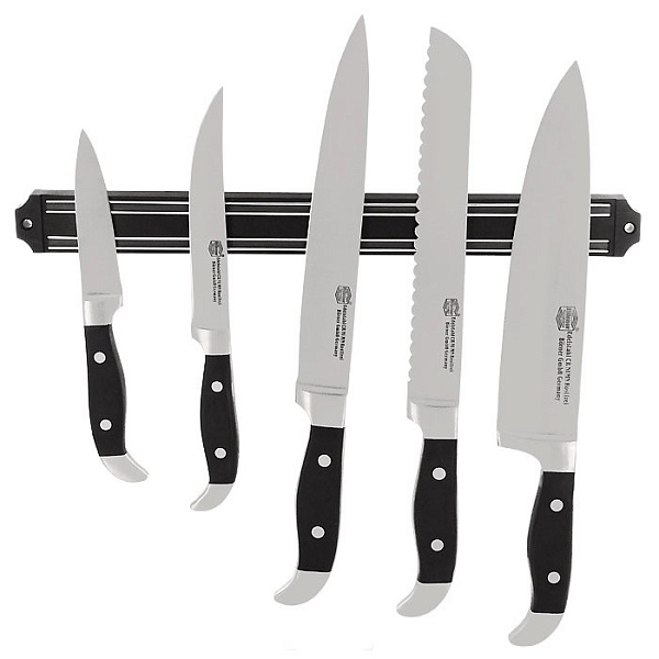 Набор ножей кованых с магнит.держателем 5 предметов MEXICO