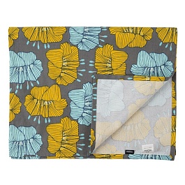 Дорожка на стол 45 х 150 см Tkano Prairie Цветы из хлопка серый