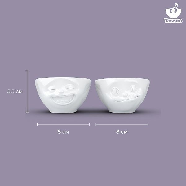 Набор чаш 100 мл Tassen Laughing & Tasty 2 шт