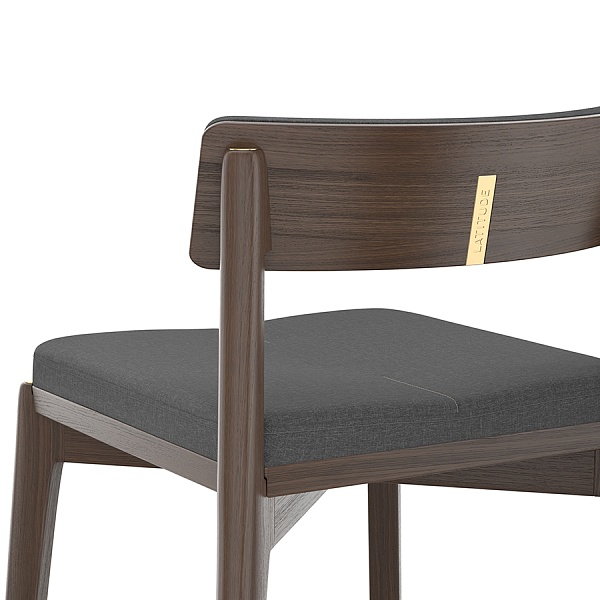 Стул полубарный aska, рогожка, венге/темно-серый