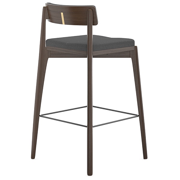 Стул полубарный aska, рогожка, венге/темно-серый