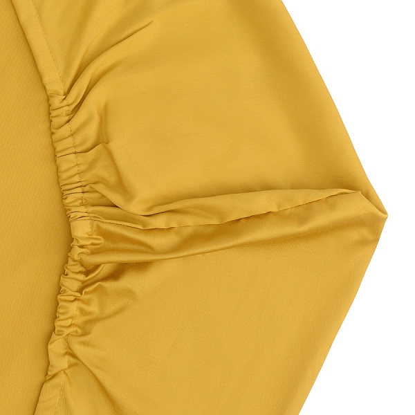 Простыня круглая на резинке из сатина 75 х 75 см Tkano Essential горчичный