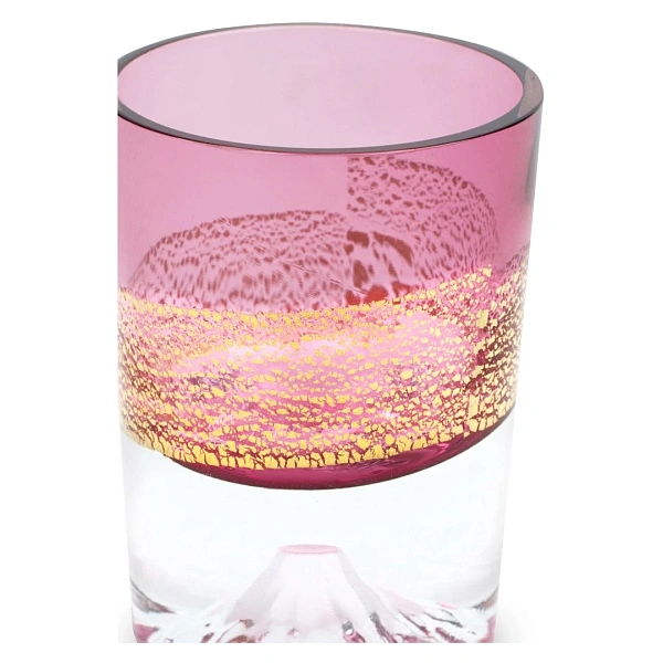Рюмка Фудзи Gold Leaf Fuli Chilled Sake Shot Glass Pink 85 мл