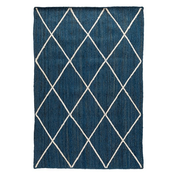 Ковёр из джута 120 х 180 см Tkano Ethnic синий