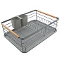 Сушилка для посуды granli, 43x30,5x14 см, серая