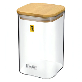 Банка для сыпучих продуктов стекло Regent inox Linea DESCO 0,95л  