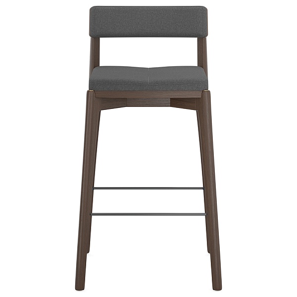 Стул полубарный aska, рогожка, венге/темно-серый