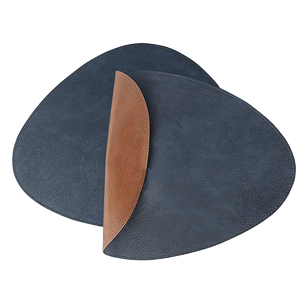 Набор салфеток сервировочные  4шт 33 х 41 см, Drop синий/коричневый