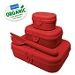 Набор из 3 ланч-боксов и столовых приборов Koziol Pascal Organic красный