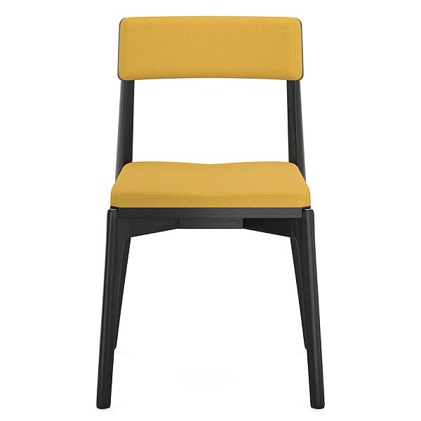 Стул рогожка Latitude Aska чёрный-горчичный