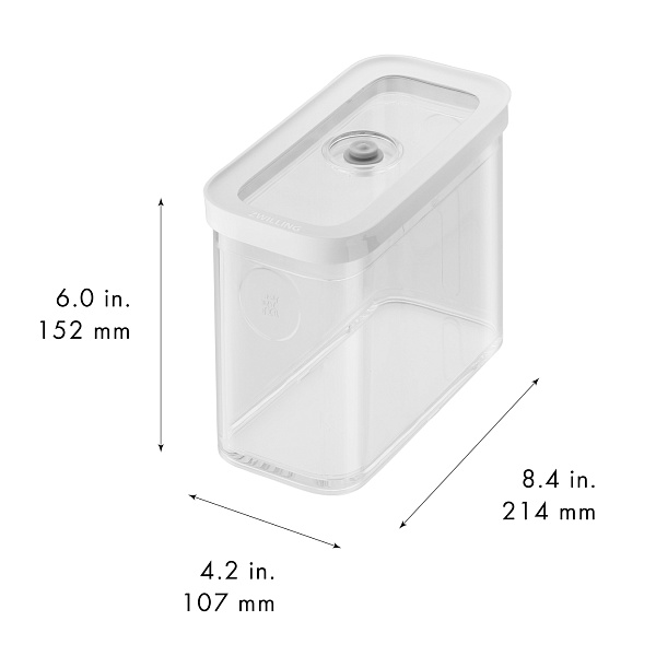 Контейнер пластиковый для вакуумного хранения 1,8 л Zwilling Cube прозрачный
