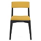 Стул рогожка Latitude Aska чёрный-горчичный