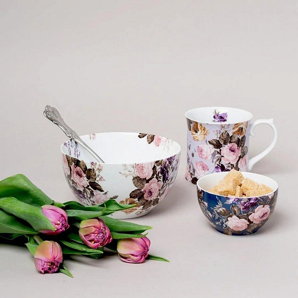Салатник 15,5 см Katie Alice Grey Floral