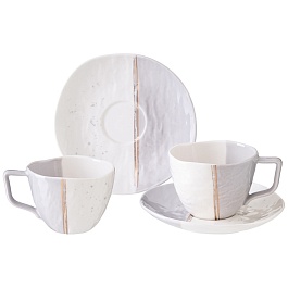 Набор чайный на  2 персоны 4 пр HERBAL, пастельный