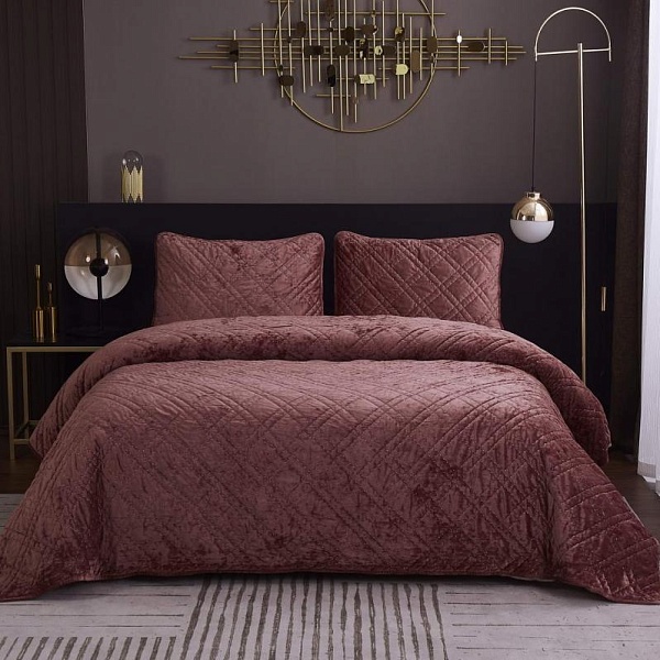 Комплект покрывало и наволочки 240 х 260 см Sofi de Marko Селена терракот