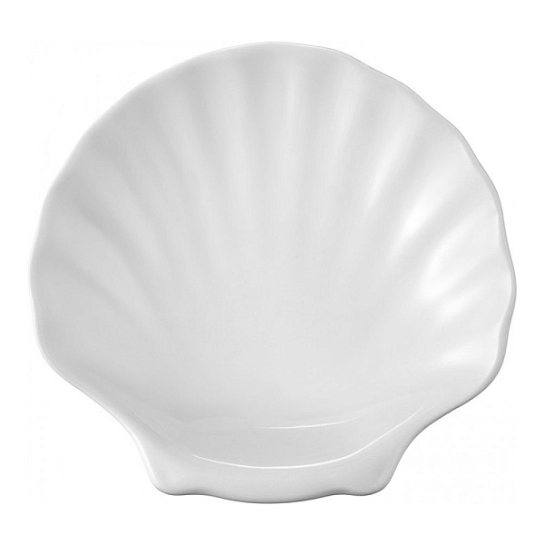 Блюдо сервировочное 10 см Walmer Shell белый