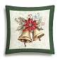 Подушка 45 х 45 см Le Gobelin Елочные украшения Колокольчики зеленая